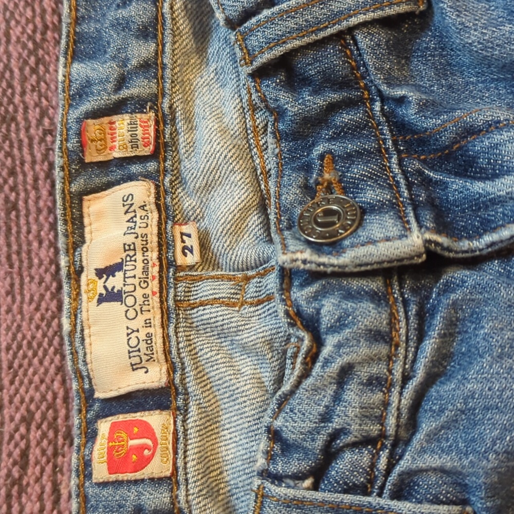 Vintage Y2K Juicy Couture Distressed Jeans Sz 27